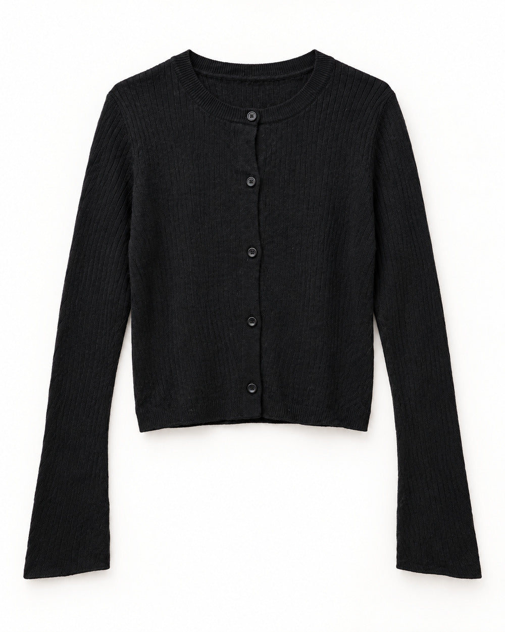 Charcoal Grey & Black women's preloved heavy button cardigan, VW-HBC241