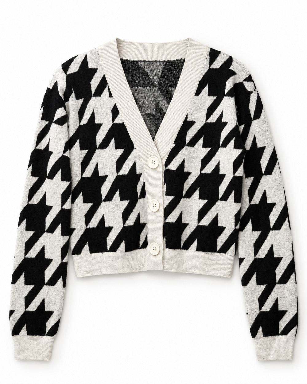 Black women's preloved heavy button cardigan, VW-HBC245