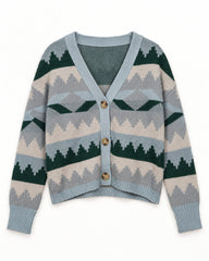 Charcoal Grey women's preloved heavy button cardigan, VW-HBC260