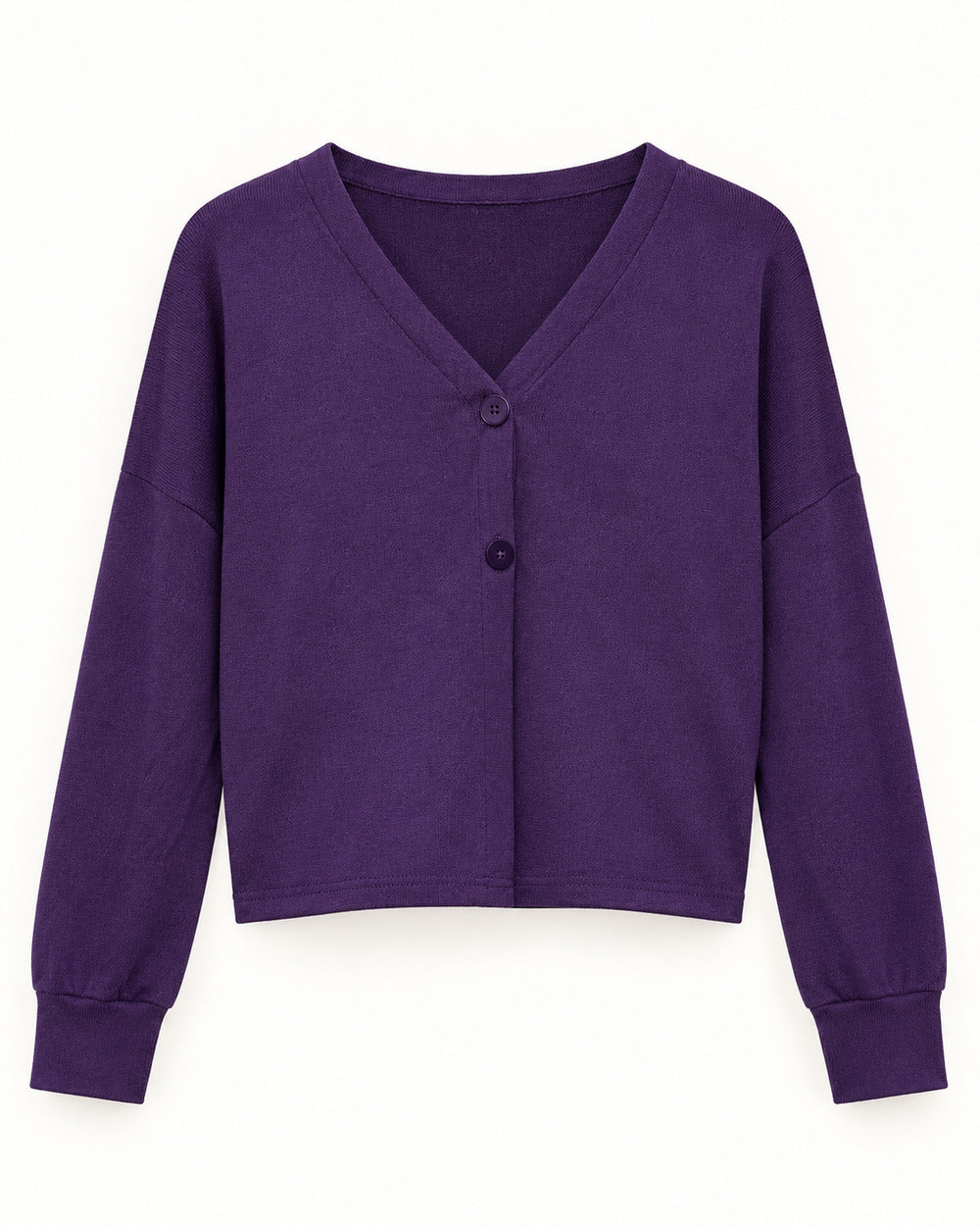 Purple women's preloved heavy button cardigan, VW-HBC262