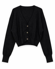 Charcoal Grey women's preloved heavy button cardigan, VW-HBC274