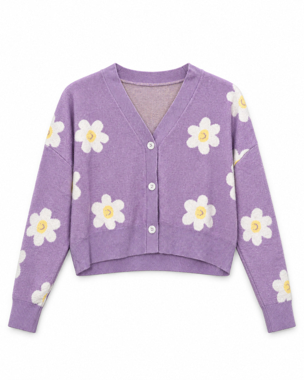 Lilac & Blush Pink women's preloved heavy button cardigan, VW-HBC276
