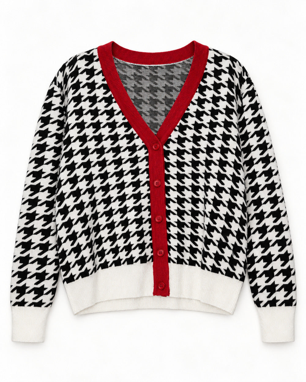 Black women's preloved heavy button cardigan, VW-HBC280