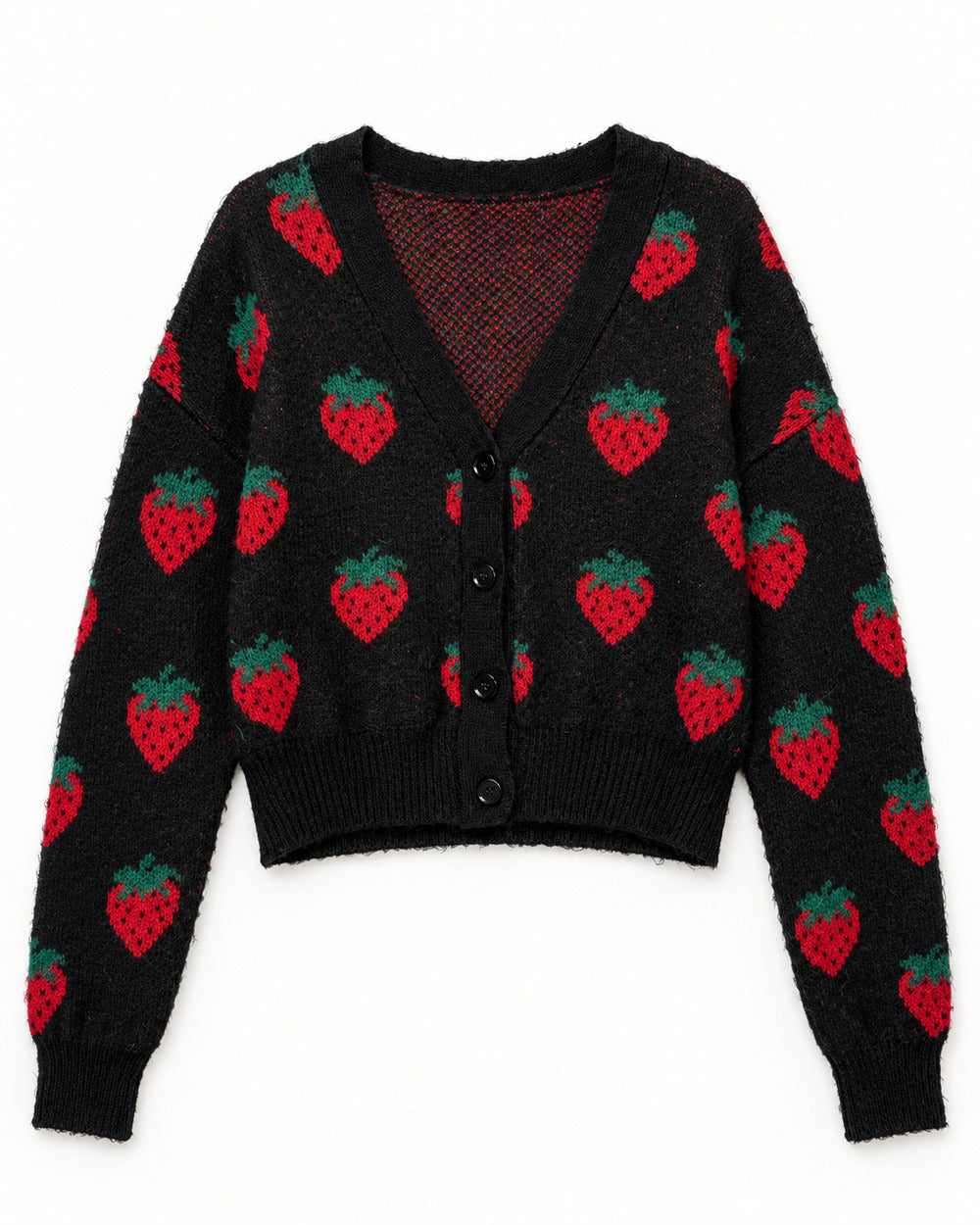 Black & Charcoal Grey women's preloved heavy button cardigan, VW-HBC284