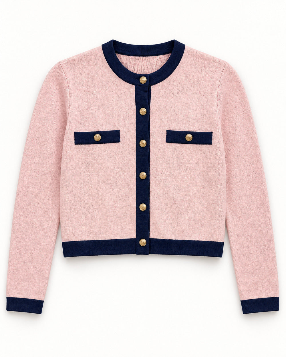 Blush Pink & Lilac women's preloved heavy button cardigan, VW-HBC33