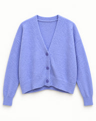 Powder Blue women's preloved heavy button cardigan, VW-HBC38