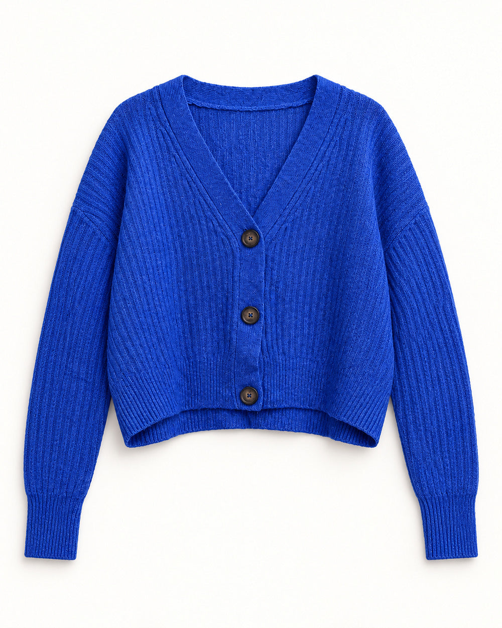 Blue women's preloved heavy button cardigan, VW-HBC60