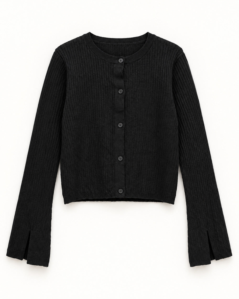Black women's preloved heavy button cardigan, VW-HBC64