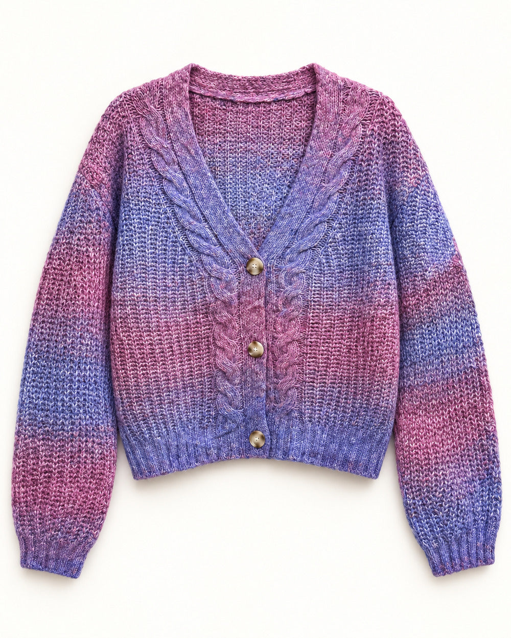 Purple & Plum women's preloved heavy button cardigan, VW-HBC76
