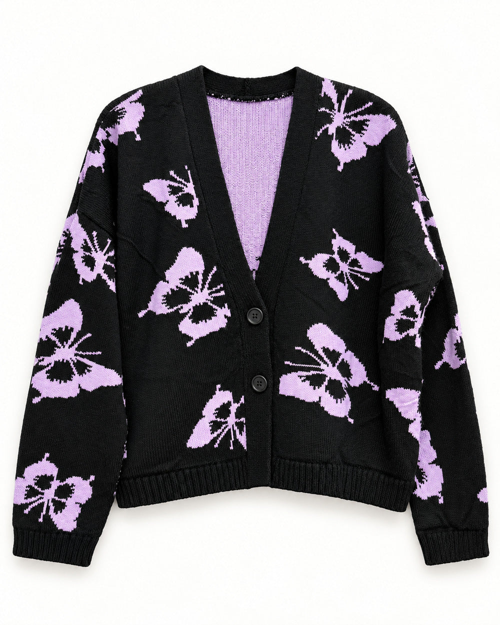Charcoal Grey & Forest Green women's preloved heavy button cardigan, VW-HBC85
