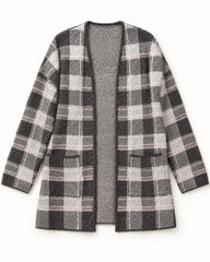 Black & Taupe women's preloved long cardigan, VW-LC09