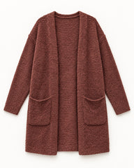 Brown & Chocolate Brown women's preloved long cardigan, VW-LC11