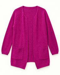 Hot Pink women's preloved long cardigan, VW-LC17