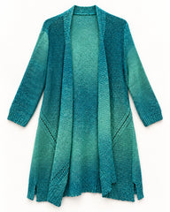Teal & Powder Blue women's preloved long cardigan, VW-LC18
