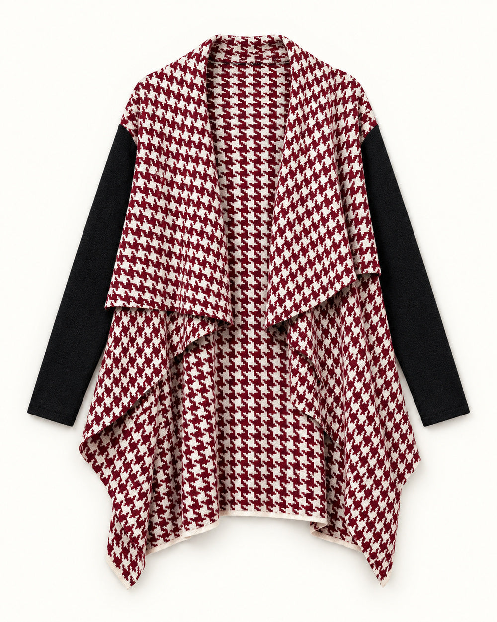 Chocolate Brown & Burgundy women's preloved long cardigan, VW-LC19