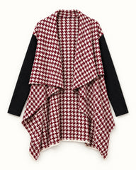 Chocolate Brown & Burgundy women's preloved long cardigan, VW-LC19