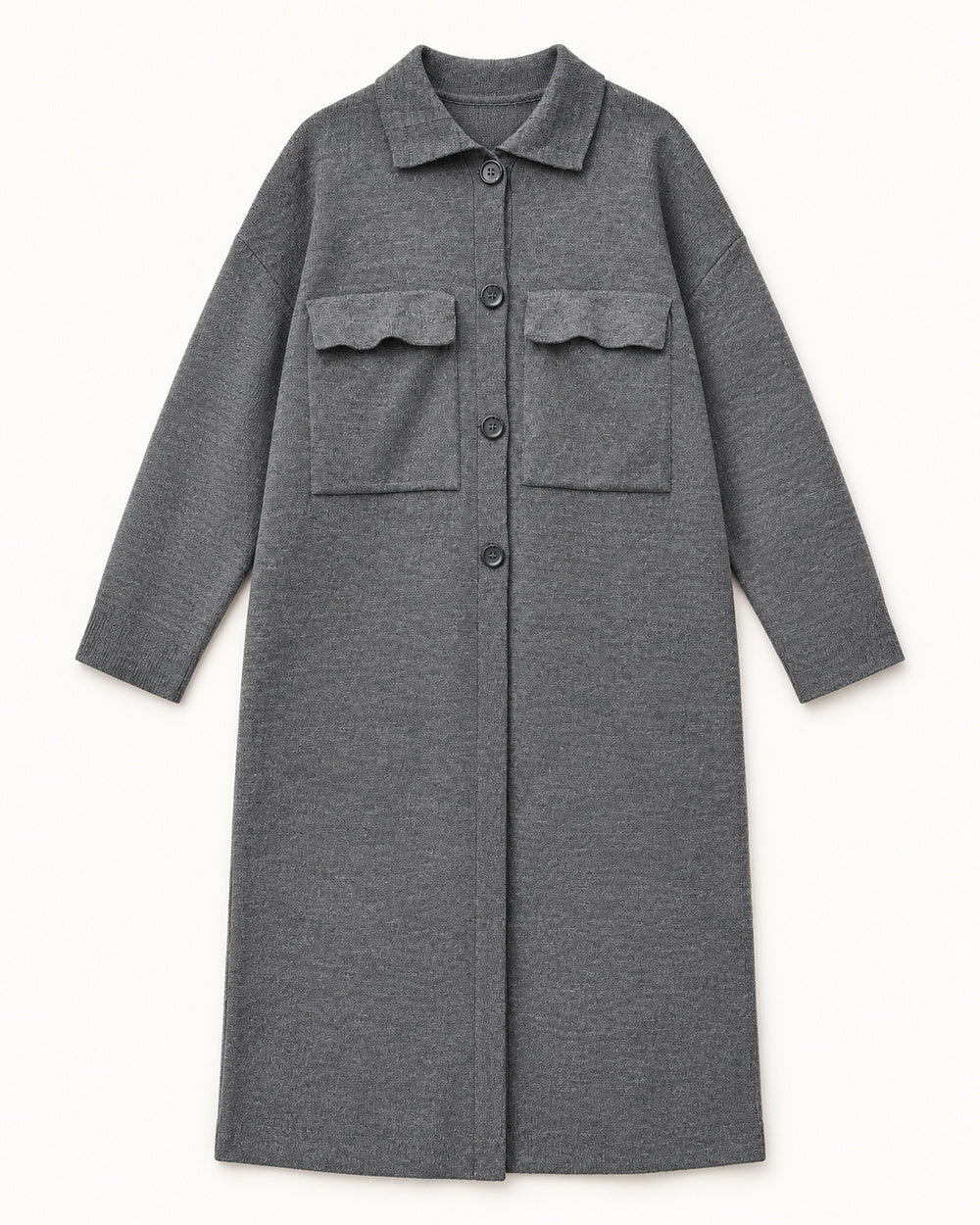 Charcoal Grey & Grey women's preloved long cardigan, VW-LC22