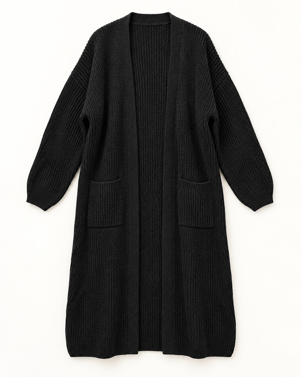Black & Mint Green women's preloved long cardigan, VW-LC26
