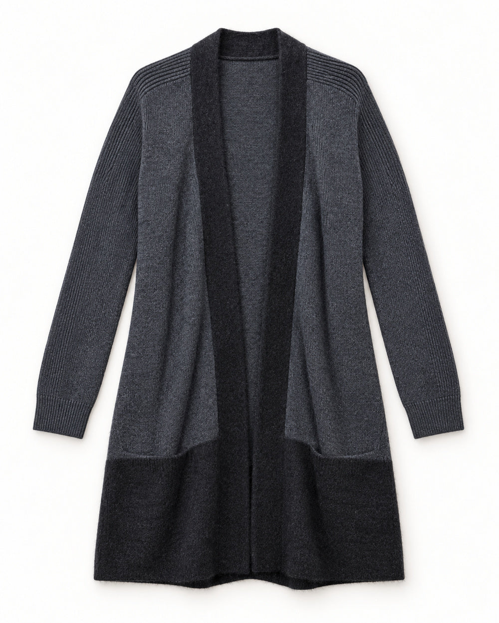 Charcoal Grey women's preloved long cardigan, VW-LC33