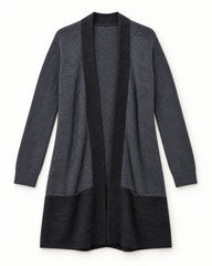 Charcoal Grey women's preloved long cardigan, VW-LC33