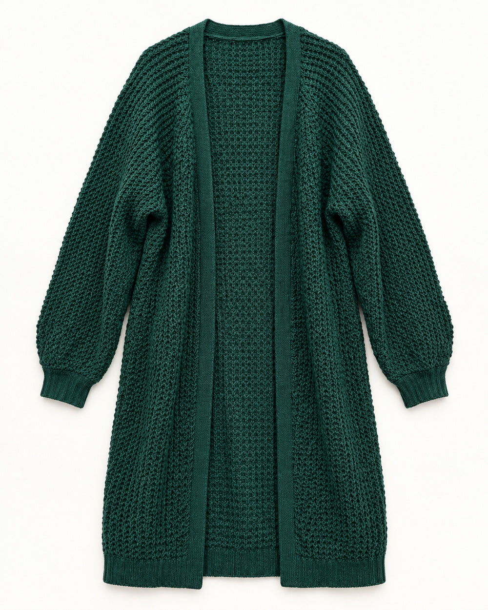 Forest Green women's preloved long cardigan, VW-LC34
