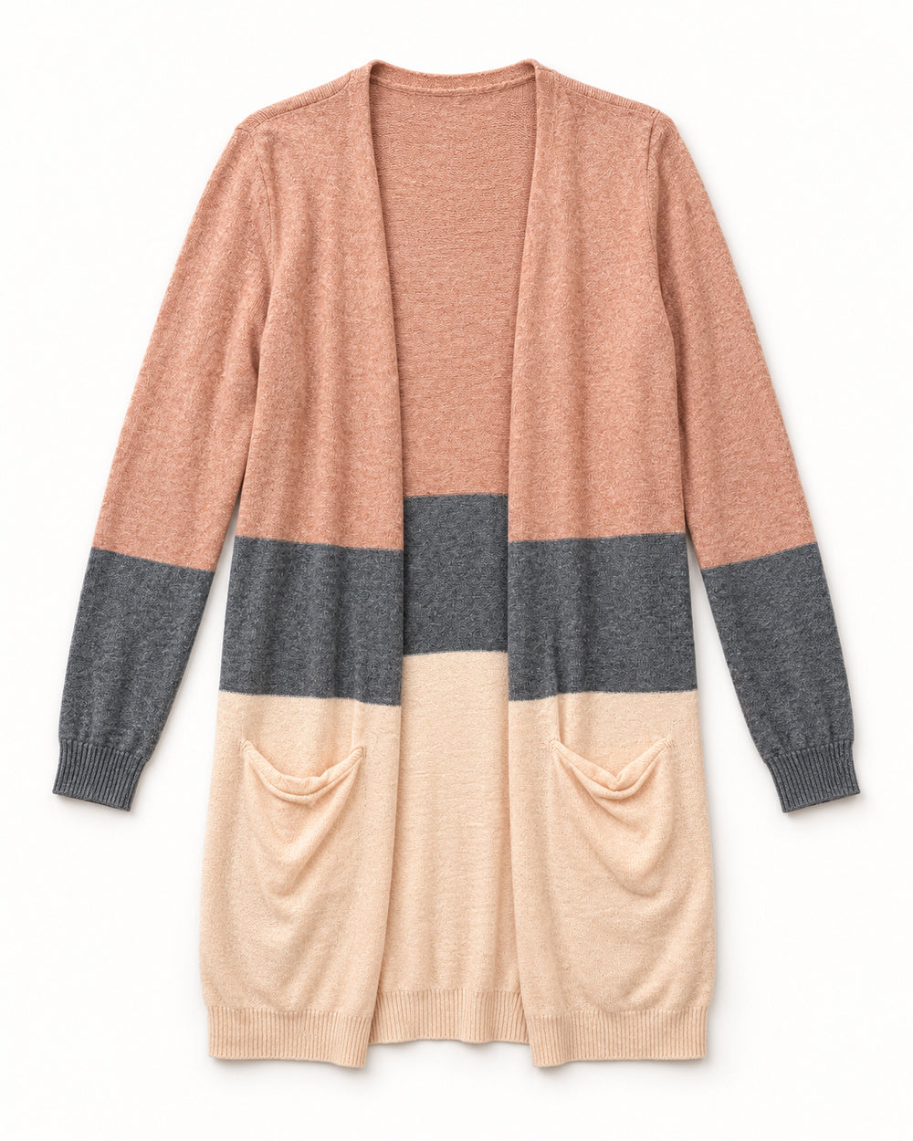 Black & Beige women's preloved long cardigan, VW-LC38