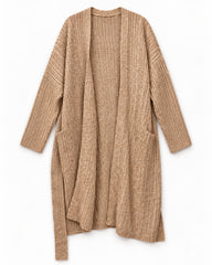 Beige & Camel women's preloved long cardigan, VW-LC42