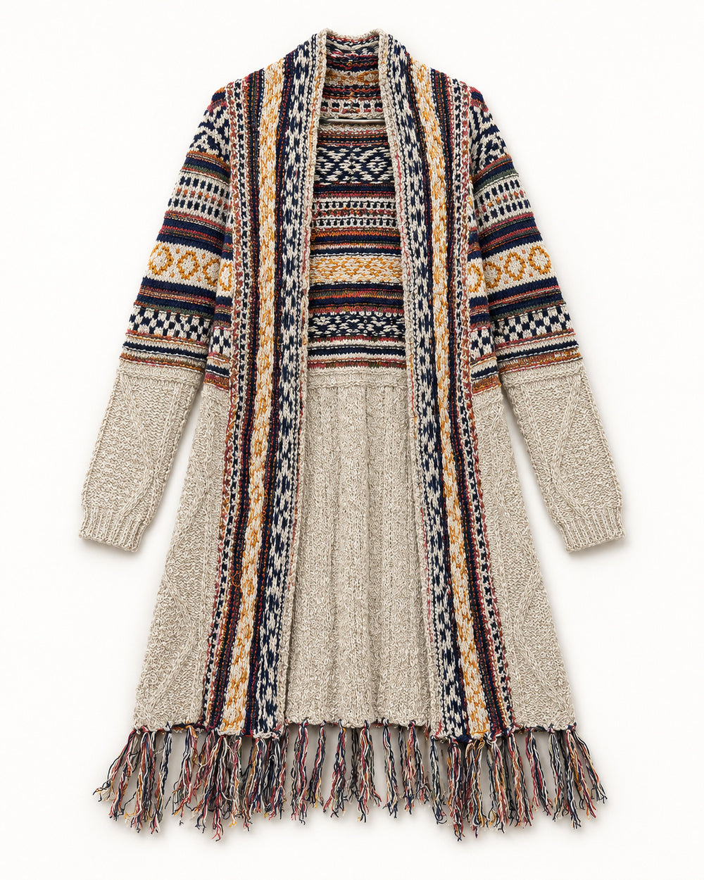 Black women's preloved long cardigan, VW-LC47