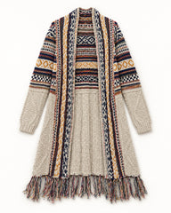 Black women's preloved long cardigan, VW-LC47