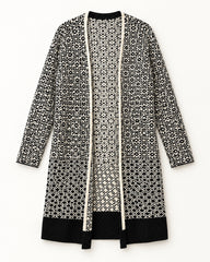 Black & Taupe women's preloved long cardigan, VW-LC50