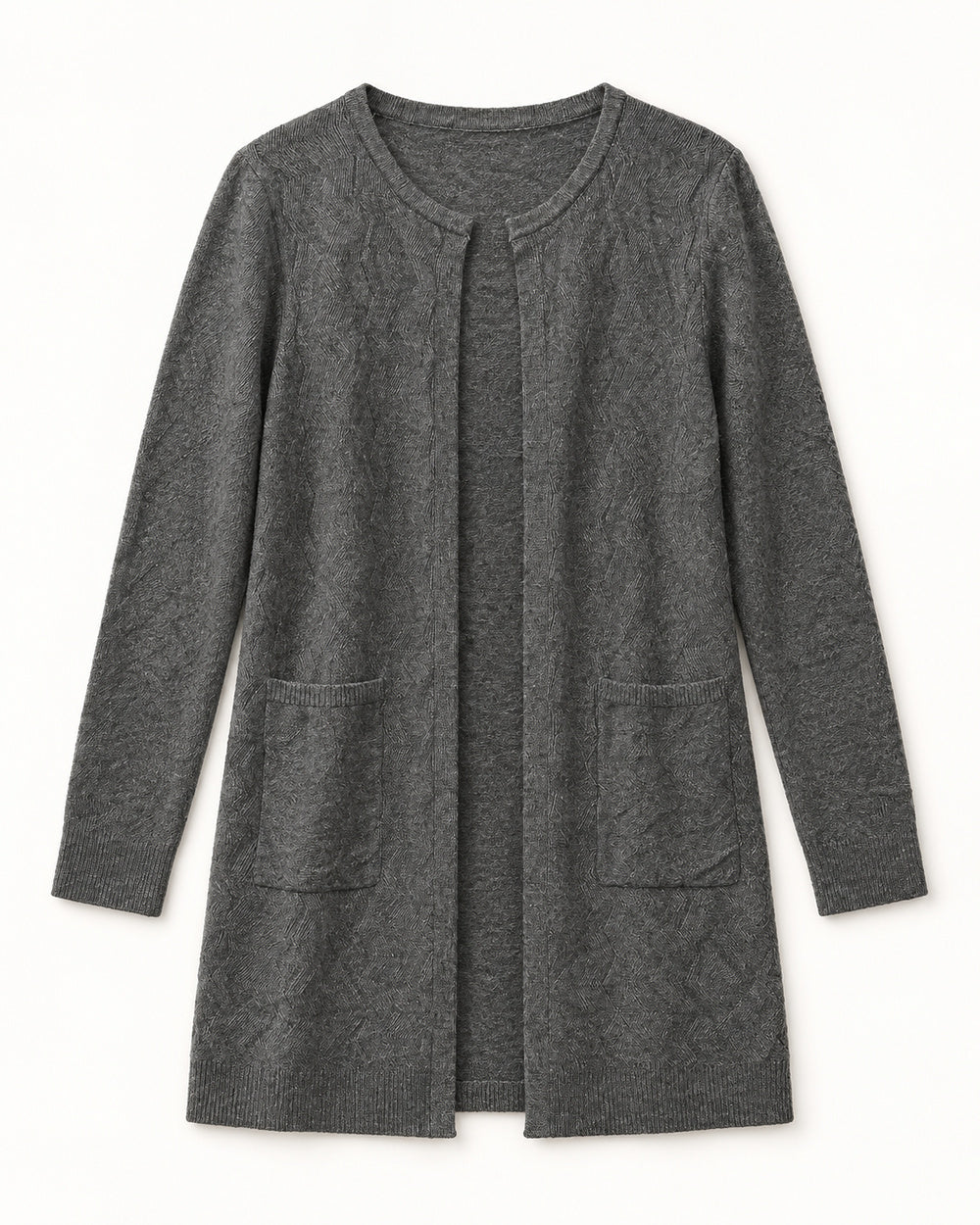 Taupe women's preloved long cardigan, VW-LC51