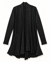 Black & Charcoal Grey women's preloved long cardigan, VW-LC58