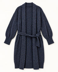 Charcoal Grey & Navy women's preloved long cardigan, VW-LC68