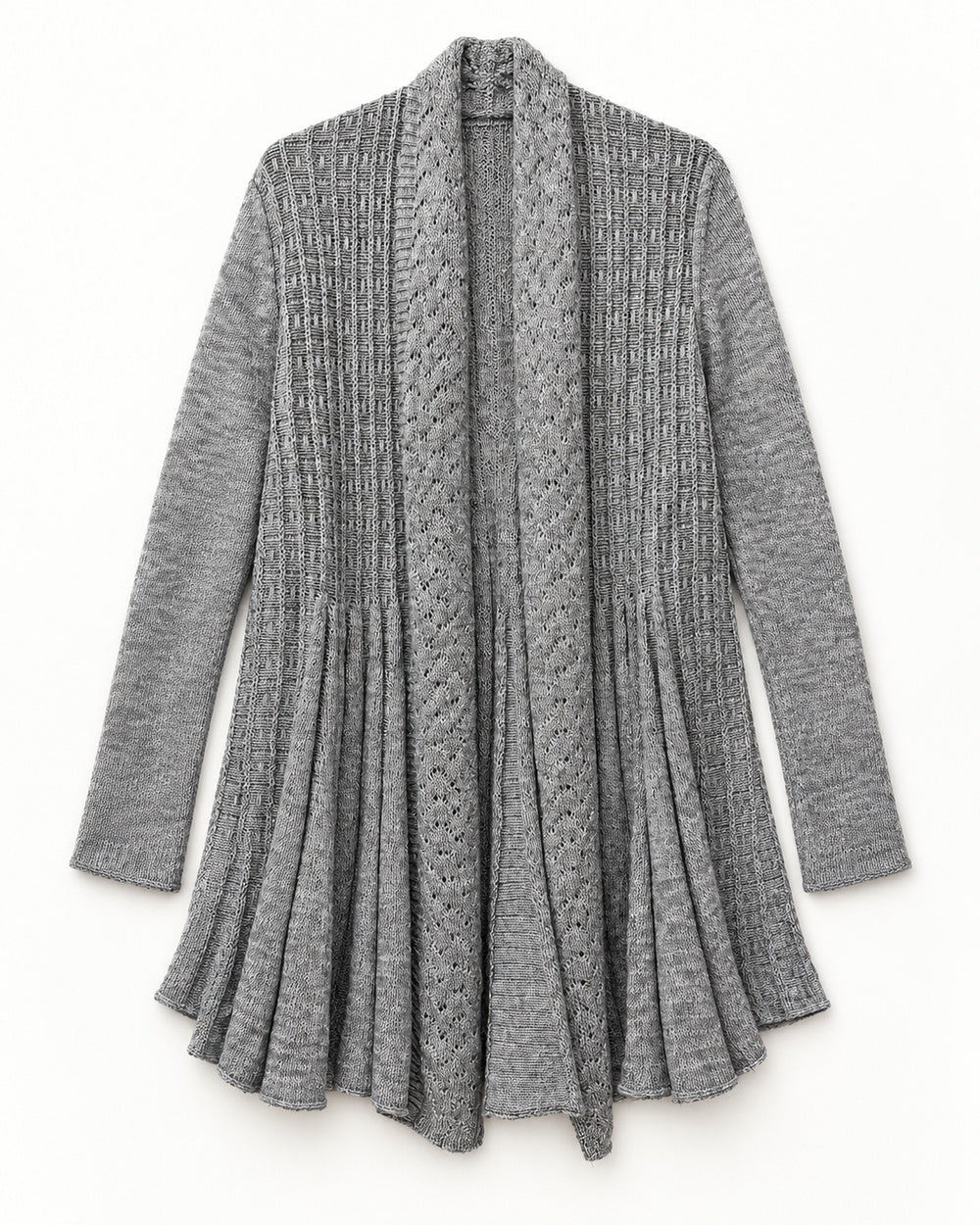 White & Blush Pink women's preloved long cardigan, VW-LC70