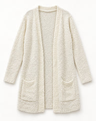 White women's preloved long cardigan, VW-LC72