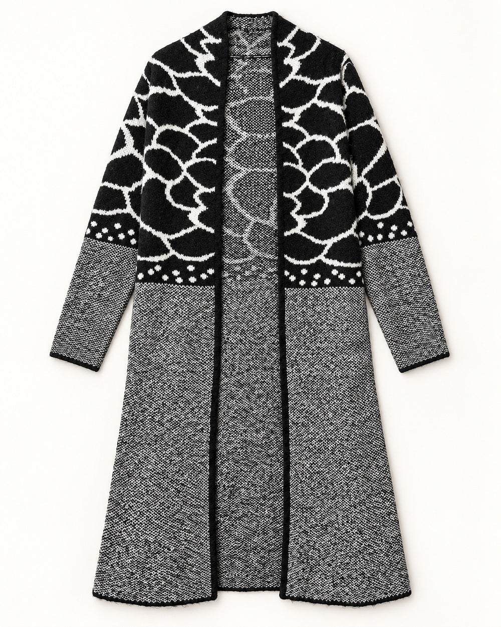 Black women's preloved long cardigan, VW-LC78