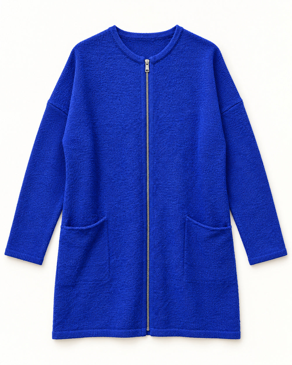 Blue women's preloved long cardigan, VW-LC79