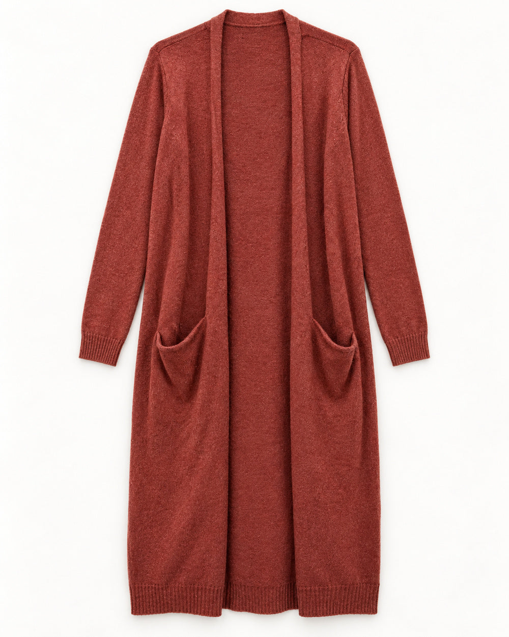Rust & Burgundy women's preloved long cardigan, VW-LC82