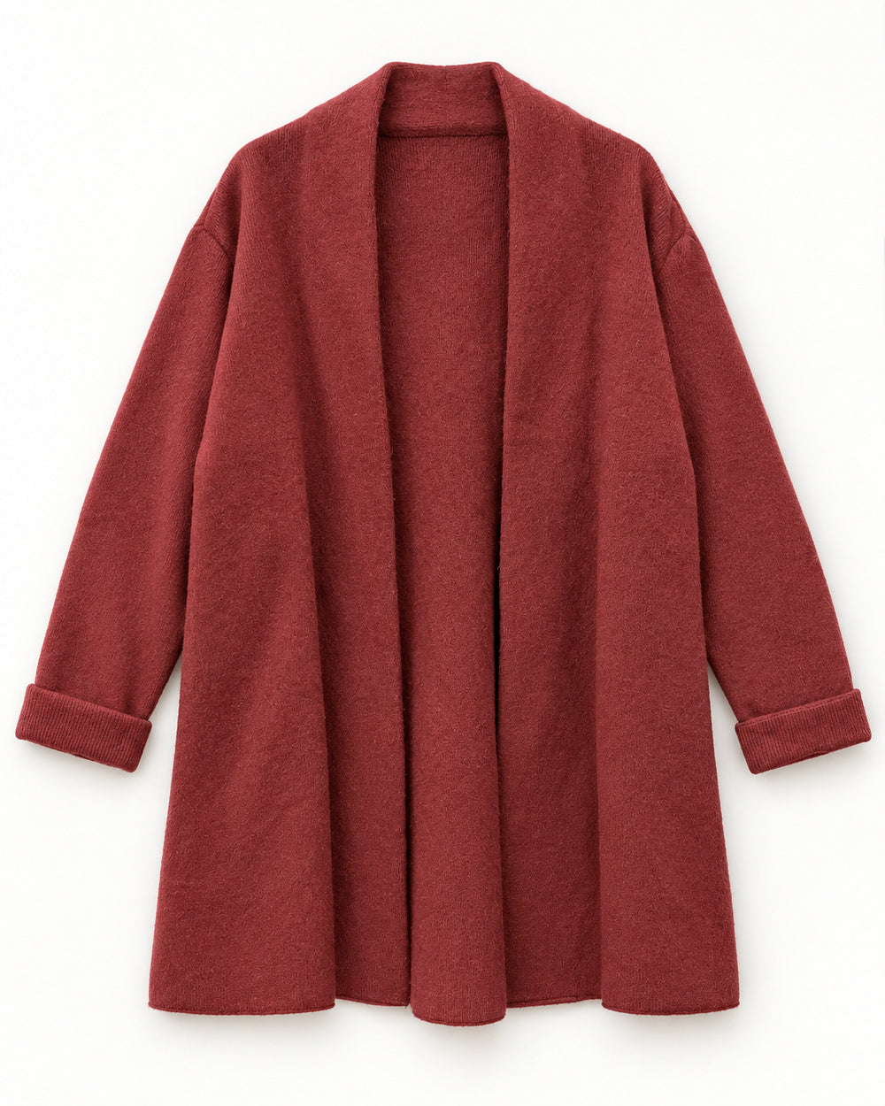 Red & Burgundy women's preloved long cardigan, VW-LC86