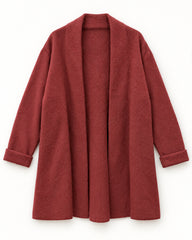 Red & Burgundy women's preloved long cardigan, VW-LC86