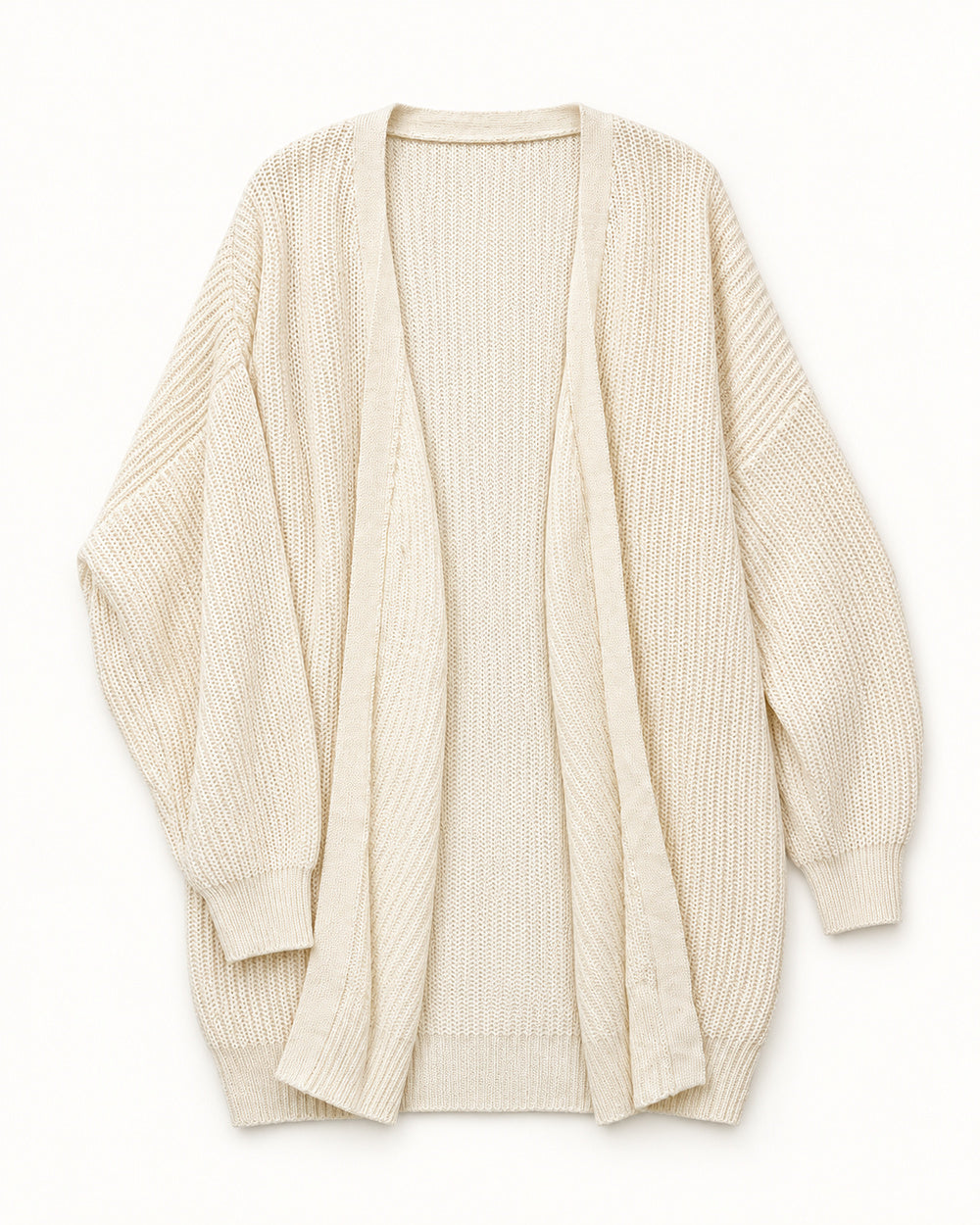 Cream women's preloved long cardigan, VW-LC87