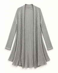 White & Taupe women's preloved long cardigan, VW-LC88