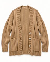 Beige & Camel women's preloved long cardigan, VW-LC89
