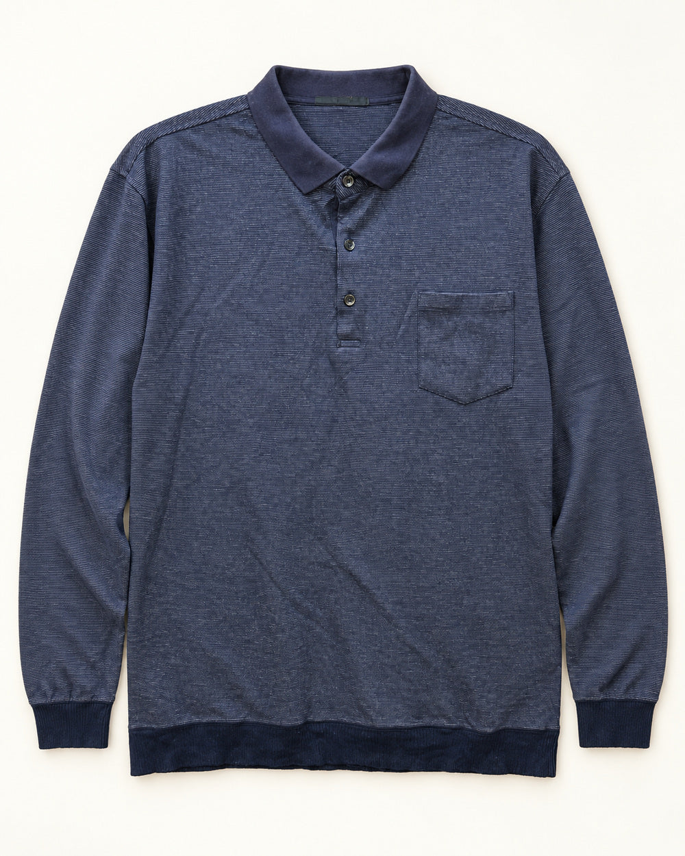 Navy men's preloved polo sweater, VW-MS110