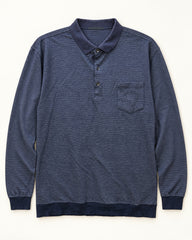 Navy men's preloved polo sweater, VW-MS110