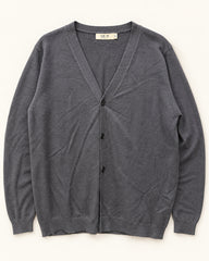 Men's Grey V-Neck Button Cardigan – VW-MS112