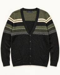 Black & Olive men's preloved cardigan, VW-MS116