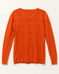 Orange men's preloved sweater, VW-MS136