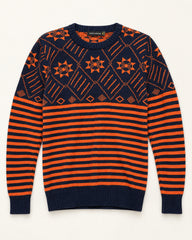 Navy & Orange men's preloved sweater, VW-MS142