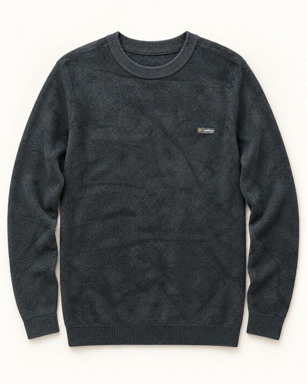 Charcoal men's preloved crew-neck sweater, VW-MS191